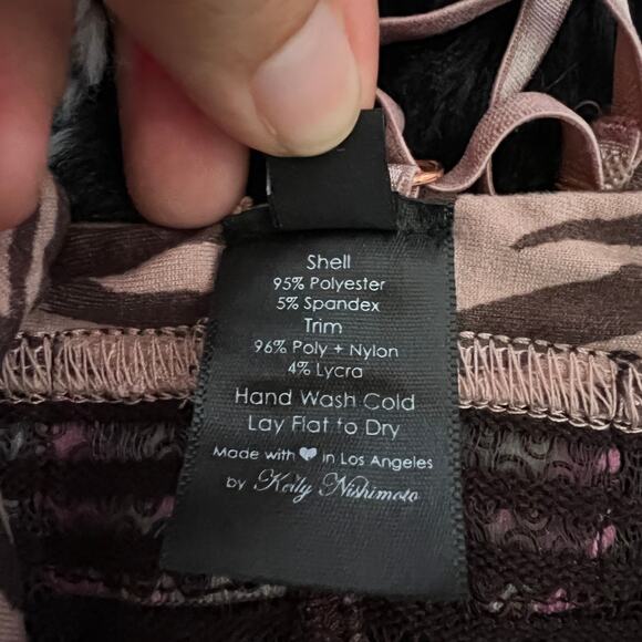 Cute Booty Lounge Bra Zebra Print Y2K Indie Retro Sporty Small - Picture 6 of 6